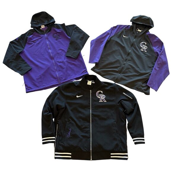 Colorado Rockies GM Worn Jacket Lot Bill Schmidt Authentic Team-Issued Gear Nike - Picture 1 of 14